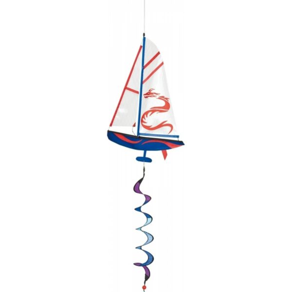 HQ Segler Windspiel Racing Yacht Twist aus Segeltuch - Segelschiff mit Spirale