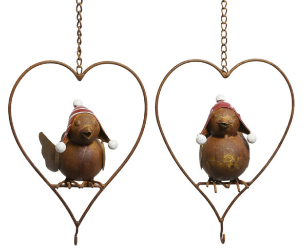 Herz Vogel Meisenknödelhalter - Vogelfutter Halter zum Aufhängen detail