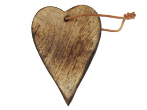 Holz Herz zum Hängen - Geschenkanhänger Herz