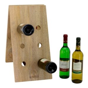 Holz Weinregal - Naturholz Flaschenständer für 12 Flaschen