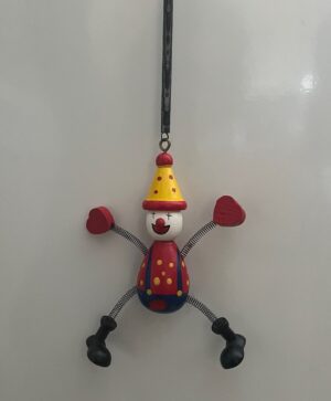 Holzfigur Clown Schwingfigur Holzhüfper Jumper Clown