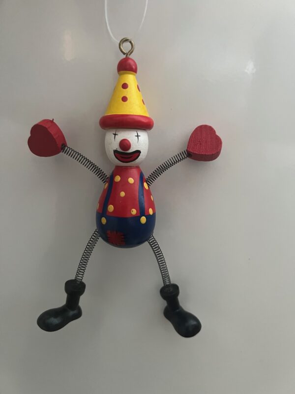 Holzfigur Clown zum Hängen
