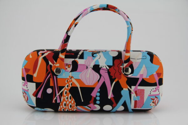 Henkel-Brillenbox Brillenetui "Pop Art"- robustes Hard Case- Handtasche für die Sonnenbrille