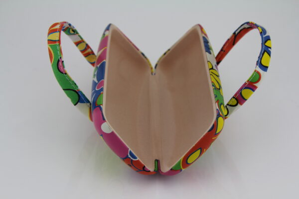 Brillenetui Flower Power - robustes Hard Case mit praktischem Henkel-Brillenbox - Handtasche für die Sonnenbrille – Bild 2