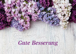 Doppelkarte Gute Besserung - Florale Faltkarte mit Trost und Hoffnung