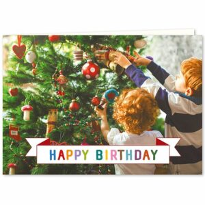 Kinderkarte Weihnachten - Weihnachts-Kärtchen für Kinder zum Thema "Weihnachten ist Jesus-Geburtstag"