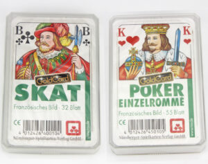 Kartendeck Poker oder Skat Karten