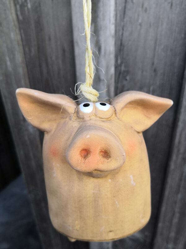 Keramik Glocke Schwein Glocke zum Hängen