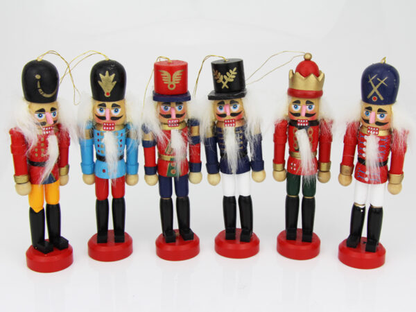 Kleine Nussknacker Figur - Weihnachtsbaumanhänger Nussknacker - kleine Figuren 6er Set