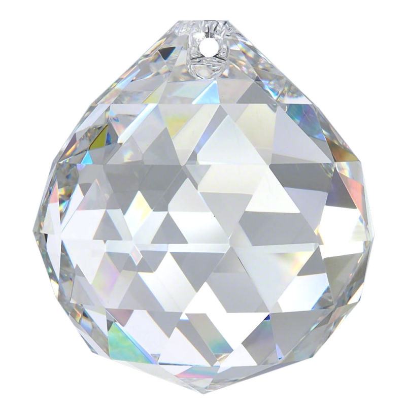 3 Kristall Kugel 30mm facettierte geschliffen Regenbogenkristall  Fenster Prisma 