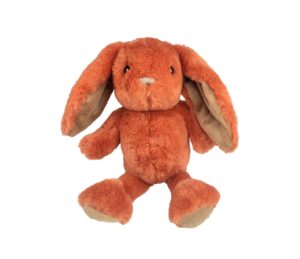 Kuscheltier Hase sitzend mit Schlappohren, orange