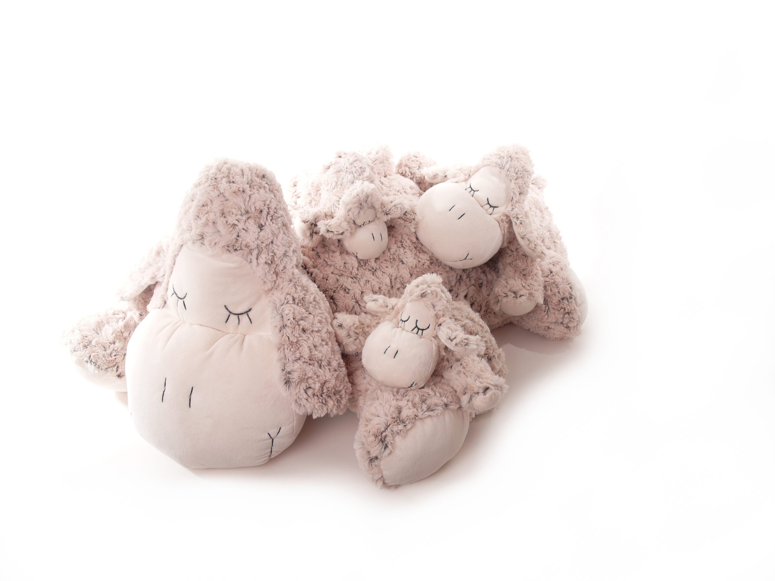 Kuscheltier Schaf Curly Plüschtier Sleepy, beige/meliert mini - XXL Schmusetier Super Soft Plüsch