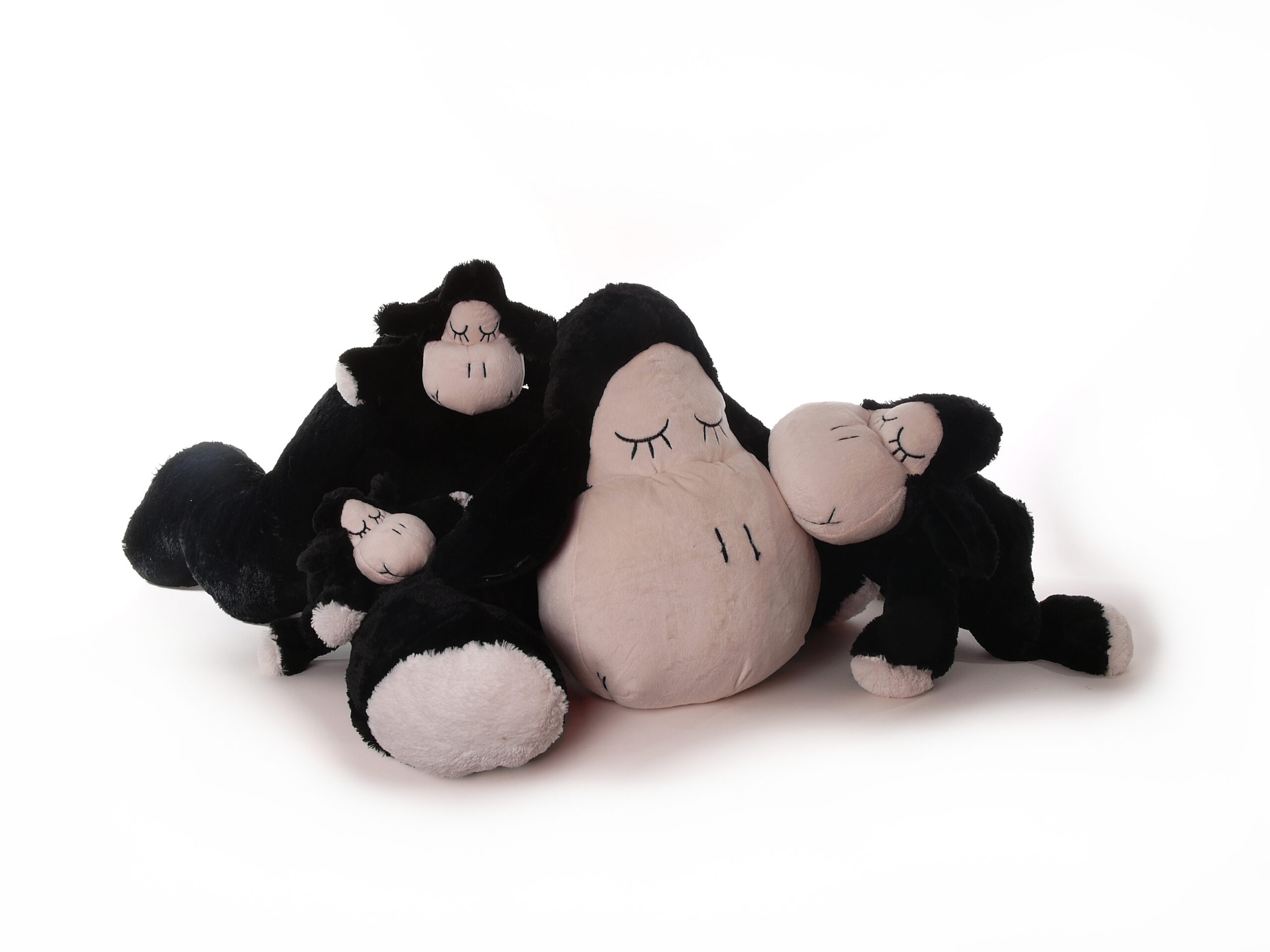 Kuscheltier Schaf Sleepy, schwarz - Plüschtier Schmusetier Super Soft Plüsch