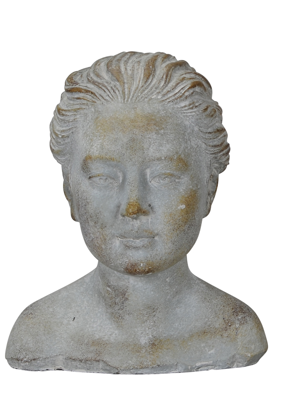 Frauenbüste im Biedermeier Stil 40 cm Skulptur einer jungen Dame Büste