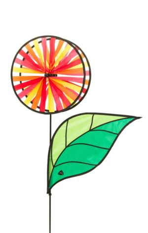 Magic Wheel Duett Blume Leaf-green - HQ Windspiel Doppelwindrad