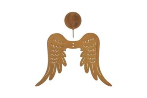 Metall Engel Flügel und Kugel zum Basteln - Rostengel - Kaminholz Engel Bastelset