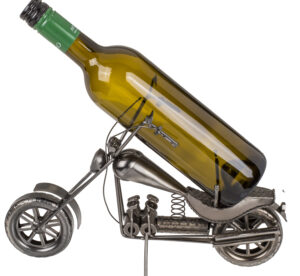 Metall Flaschenhalter Motorrad Chopper Skulptur - Flaschenständer Bike