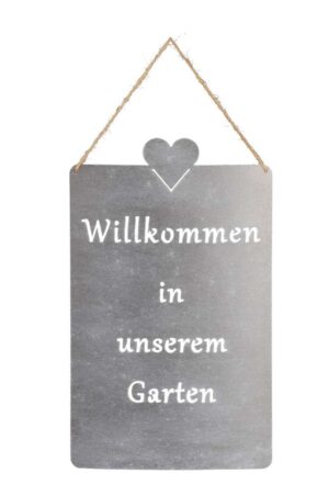 Metall Willkommen in unserem Garten Schild - eisen - Willkommen Gartenschild 520689-000-802_s