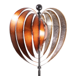 Metallwindrad Herz Kinetic Spinner Heart 54 cm – Premium Windrad XL