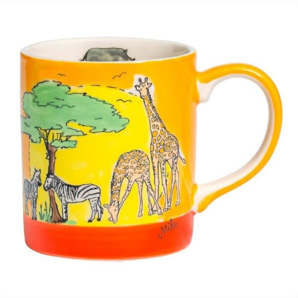 Mila Afrika Becher - 280 ml - Keramik - Safari Tasse 80211