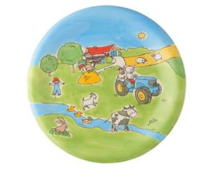 Mila Bauernhof Teller Geschirr – Keramik Teller Durchmesser 22 cm