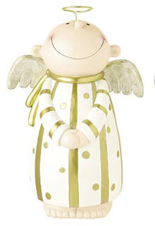 Mila Deko Figur XXL Engel Himmelsbote weiß oder rot - stehend 37 cm