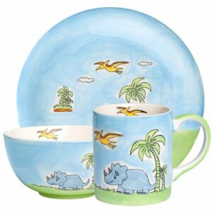 Mila Dinosaurier Sammler Set – Becher + Teller + Kinderschale