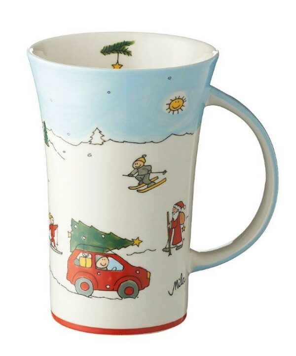 Mila Driving Home for Cristmas Coffee Pot - 500 ml - Keramik - XXL Weihnachtsbecher 82189