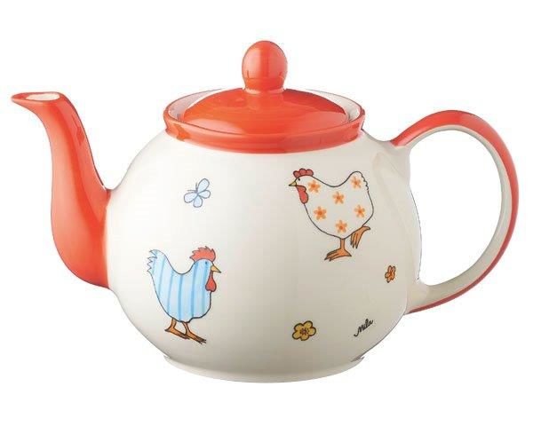 Mila Hühner Kanne 1,2 L - Keramik - Teekanne für Hühnerbesitzer