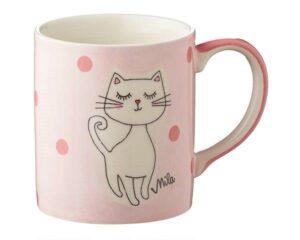 Mila Katze Mizzi Becher - 280 ml - Tasse - Henkelbecher - Keramik - Becher Kätzchen