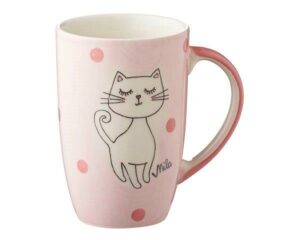 Mila Katze Mizzi Designbecher - 230 ml - Tasse - Henkelbecher - Keramik - Kätzchen Becher