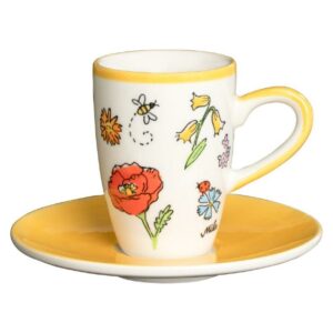 Mila Lovely Flowers Espresso Set - Tasse mit Untertasse
