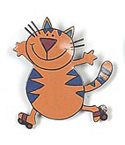 Mila Magnet Katze Garfield – Holz Magnet Kater
