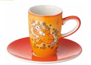Mila Oommh.. Verschnaupause Espresso-Set Katze -Tasse mit Untertasse - Keramik