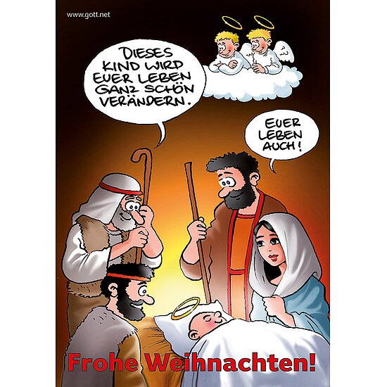 Minikärtchen Veränderung - eine Comic Karte zur Weihnachtszeit