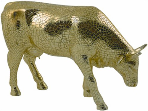 Miro Moo Gold Cowparade Large - goldene Sammlerkuh