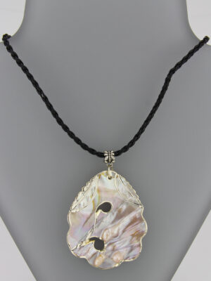 Muschelkette Blatt perlmutt