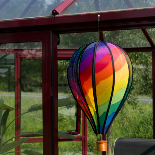 CIM Windspiel Heißluftballon Rainbow Twist Ballon Ø28cmx48cm Gartendeko Deko