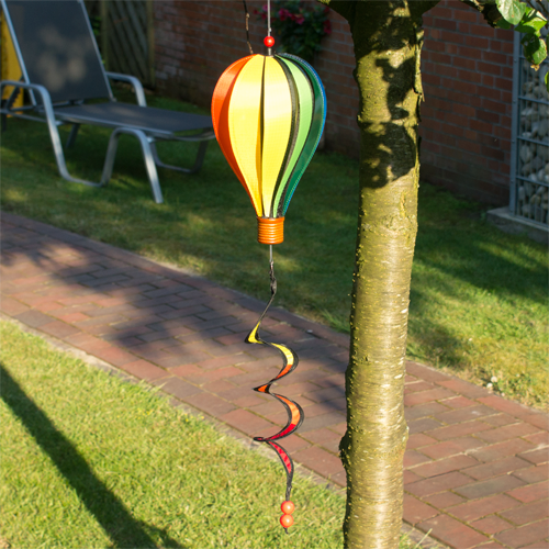 3Pcs Nylon PVC Heißluftballon Windspiel Spirale Wind Windsock Garten Hof 