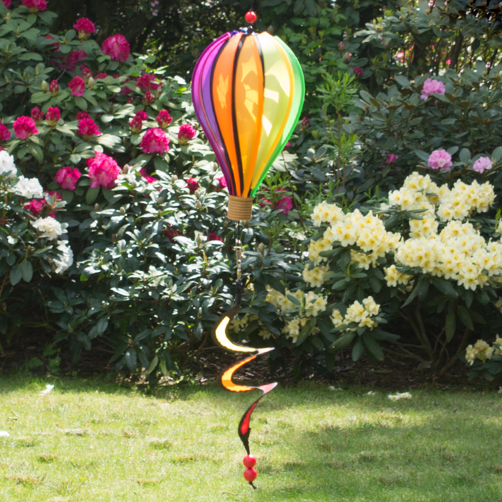 140 2pcs Windspiel Ballon Windrad Heißluftballon Twist Regenbogen 25cm 