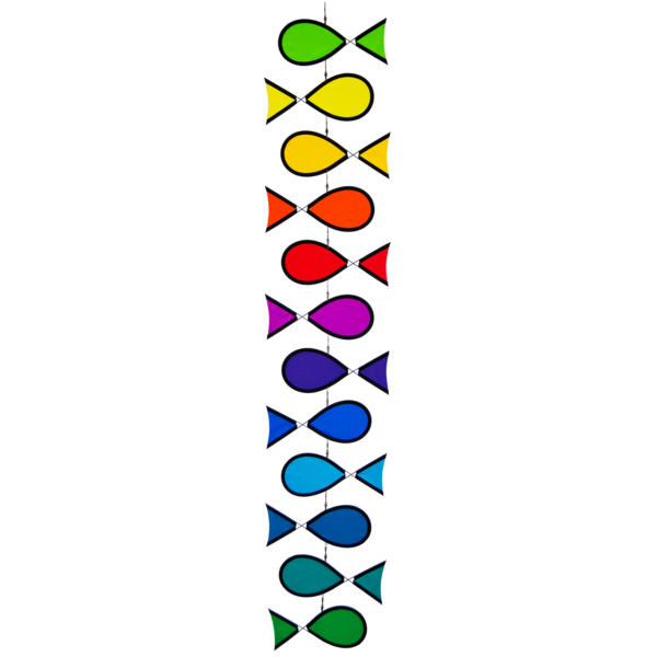 Fenstergirlande Tambouri Regenbogenfische - Raumteiler Fisch Mobile Hängedekoration