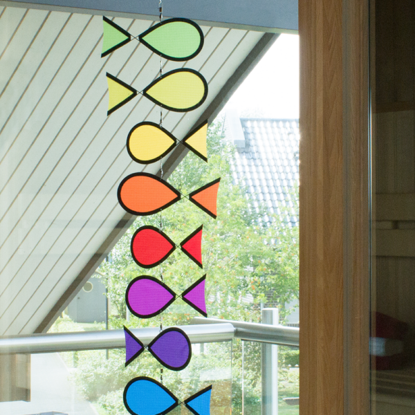 Fenstergirlande Tambouri Regenbogenfische - Fisch Mobile Hängedekoration