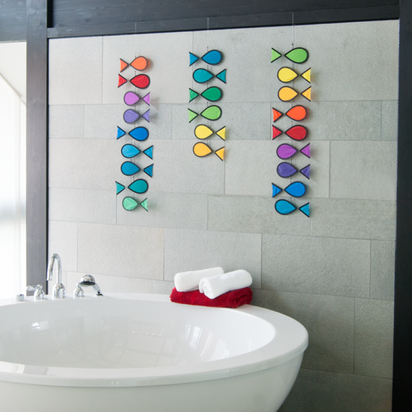 Tambouri Regenbogenfische - Windspiel - Fensterdekoration - Fisch Mobile