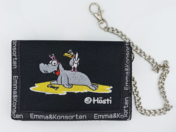 Nordsee Geldbörse mit Kette+Karabiner- Portmonee mit Küstenmotiv Seehund + Möwe - Jungen Mädchen Geldbeutel mit Sicherungskette
