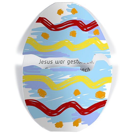 Mein Ostereier-Bastelbogen - Osterbotschaft - Osterei zum Ausmalen