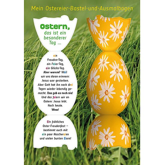Mein Ostereier-Bastelbogen - Osterbotschaft - Osterei zum Ausmalen