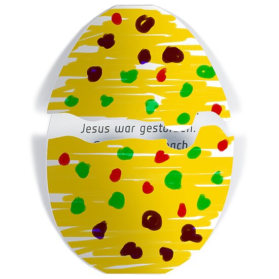 Mein Ostereier-Bastelbogen - Osterbotschaft - Osterei zum Ausmalen