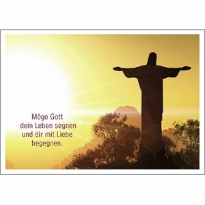 Segen Postkarte Cristo Redentor - Möge Gott Dein Leben Segnen - Christus-Figur in Rio