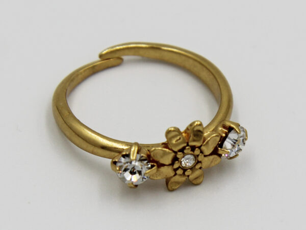 Pilgrim Kristall Blüten Ring gold #flowerOne - pilgrim 482004