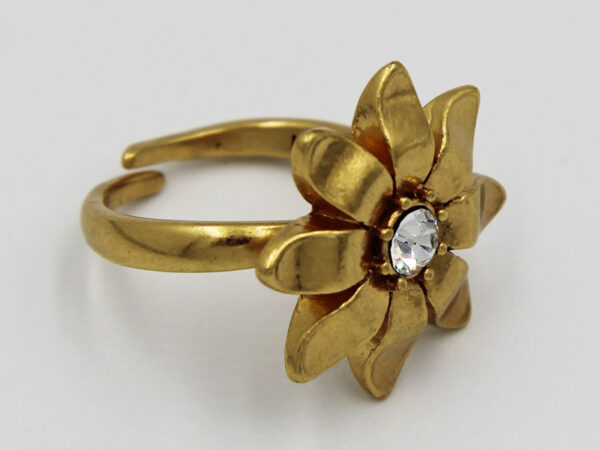 Pilgrim Kristall Blüten Ring gold #flowerOne - pilgrim 482014